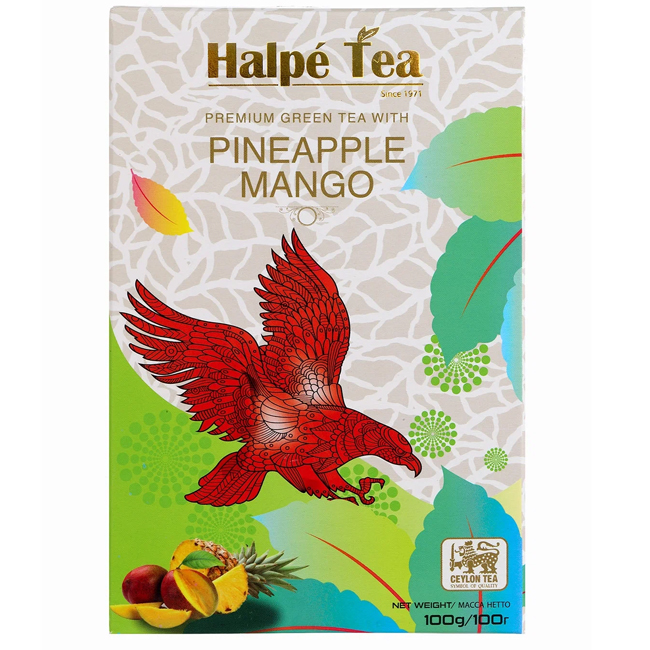 Чай зеленый со вкусом манго и ананаса 100 г Halpe Tea