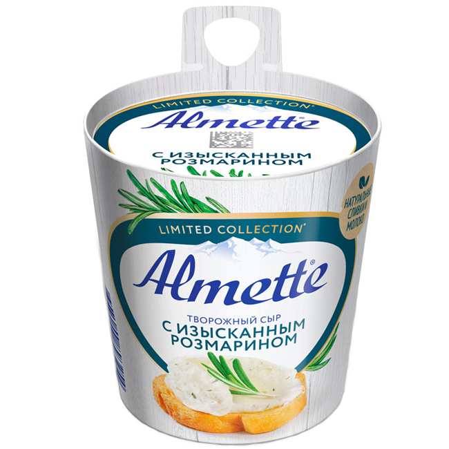 Сыр творожный с розмарином 150 г(срок годн.16.04) Almette