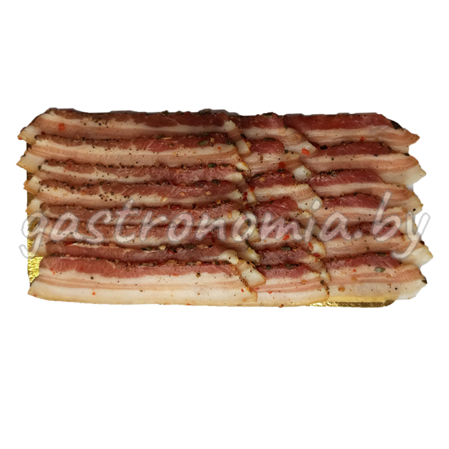 Грудинка "По-Крестьянски" 100 г (нарезка, вакуум) соленая охлажденная