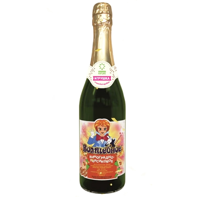 ПРЕДЗАКАЗ - Детское шампанское сокосодержащее Виноградно-персиковое 750 мл