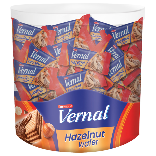 Вафли "Вернал" cо вкусом фундука покрытые молочным шоколадом 300 г Farmand