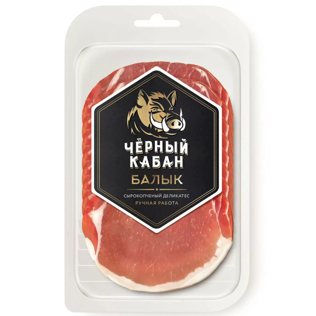 Балык сырокопчёный (нарезка) 95 г Чёрный кабан