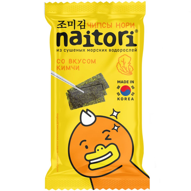 Чипсы нори со вкусом кимчи 3 г NAITORI