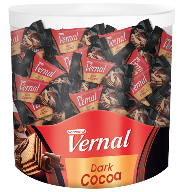 Вафли "Вернал" с шоколадно-кремовой начинкой покрытые тёмным шоколадом 300 г
