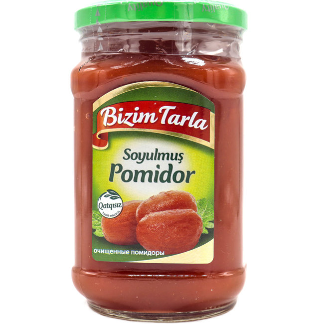 Очищенные томаты (целые) в собственном соку 640 г BIZIM TARLA