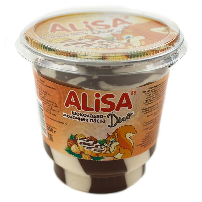 Шоколадно-молочная паста Duo 350 г ALISA