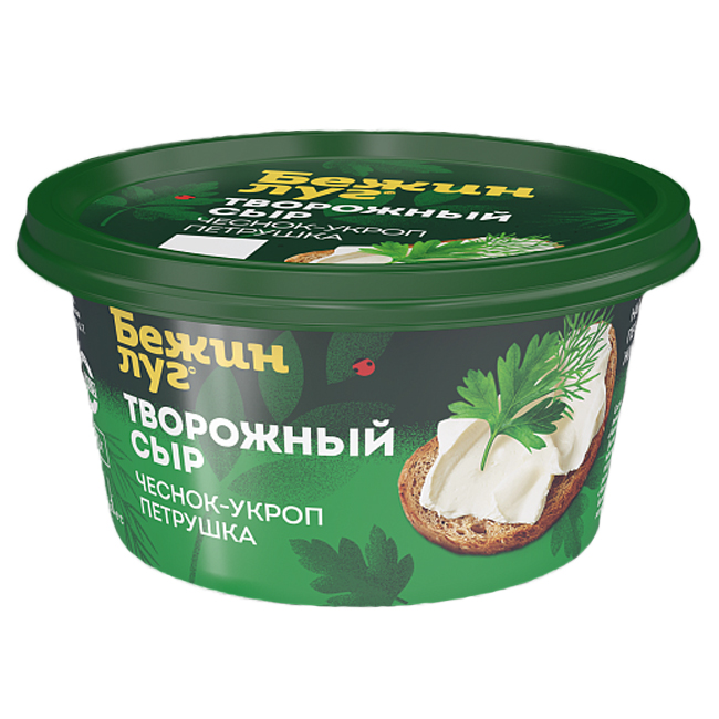 Сыр творожный Чеснок-укроп-петрушка 150 г Бежин луг