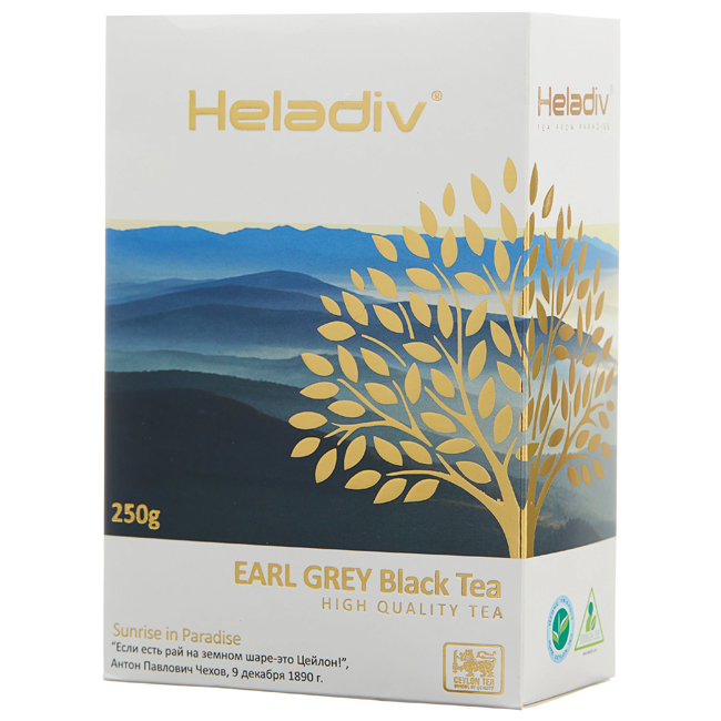 Чай черный с бергамотом "EARL GREY" (крупнолистовой) 250 г Heladiv