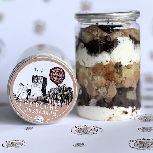 Торт "Графские развалины" 205 г (в банке) замороженный Торт "Графские развалины" 205 г (в банке) замороженный