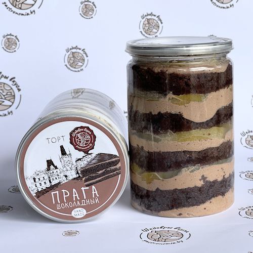 Торт "Прага" 260 г (в банке) замороженный Торт "Прага" 260 г (в банке) замороженный