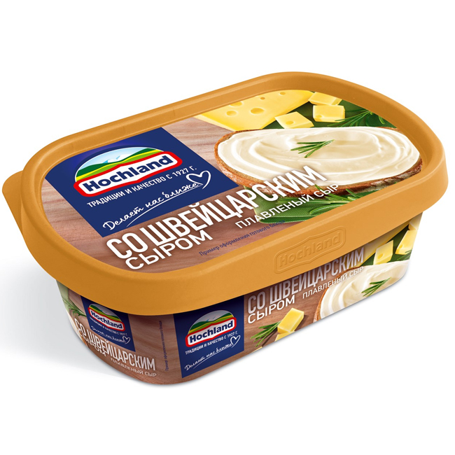 Сыр плавленый Швейцарский (ванночка) 200 г Hochland