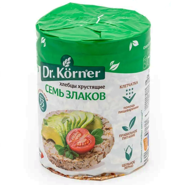 Хлебцы хрустящие "Семь злаков" 100 г Dr.Korner