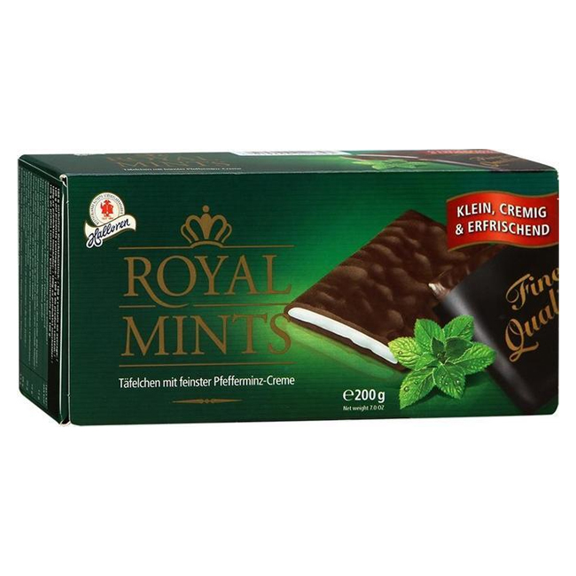 Набор темного шоколада Royal Mints с мятной начинкой 200 г Halloren