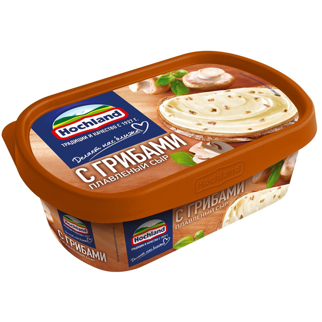 Сыр плавленый с грибами (ванночка) 200 г Hochland
