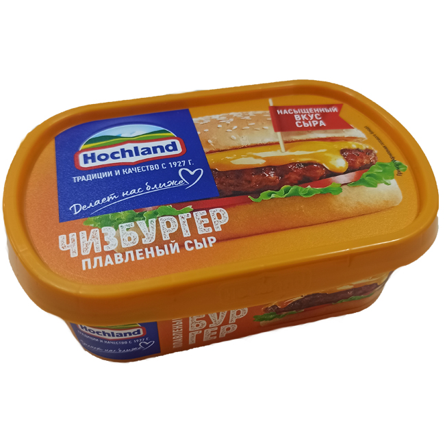 Сыр плавленый Чизбургер (ванночка) 200 г (срок годн.22.11) Hochland Сыр плавленый Чизбургер (ванночка) 200 г (срок годн.22.11) Hochland