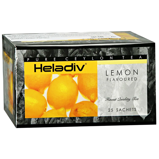 Чай черный с ароматом лимона "LEMON FLAVOURED" 25 х 2 г Heladiv