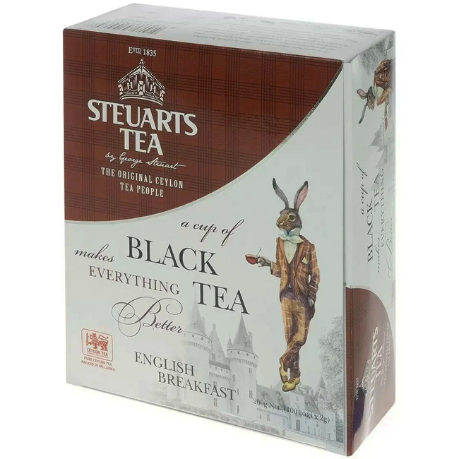Чай черный "ENGLISH BREAKFAST" 100 х 2 г Steuarts Tea