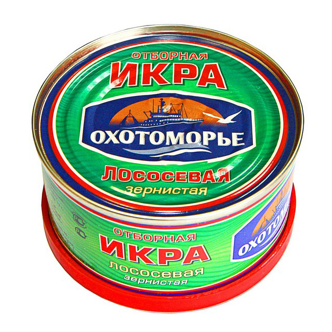 Икра красная лососевая (горбуша) 130 г ОХОТОМОРЬЕ