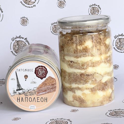 Торт "Наполеон" 220 г (в банке) замороженный Торт "Наполеон" 220 г (в банке) замороженный