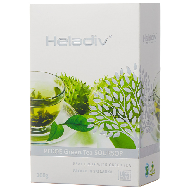 Чай зеленый с кусочками саусепа PEKOE SOURSOP 100 г Heladiv
