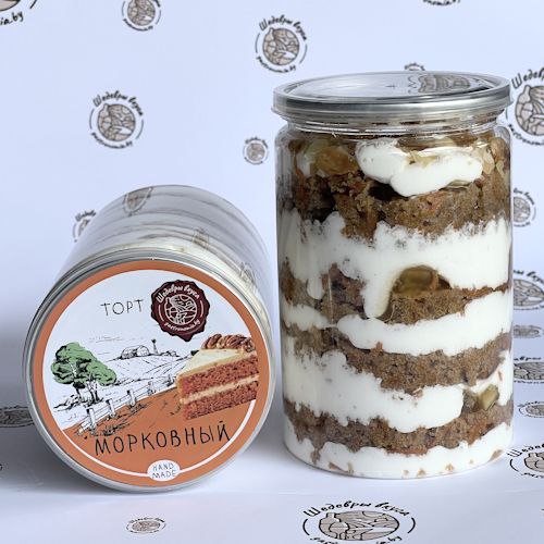 Торт "Морковный" 240 г (в банке) замороженный Торт "Морковный" 240 г (в банке) замороженный