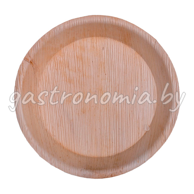 Глубокая круглая тарелка 25 см из пальмовых листьев