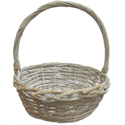 Корзина круглая d=30 см (средняя) белая