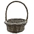 Корзина круглая d=29 см (средняя) серая