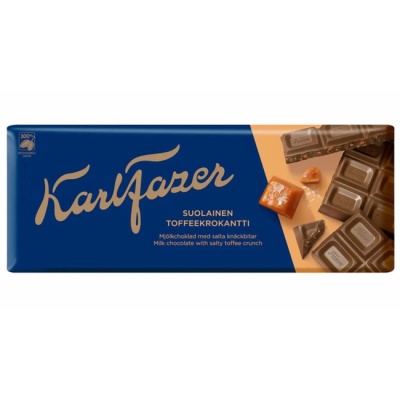 Молочный шоколад с кусочками соленой карамели 180 г Karl Fazer